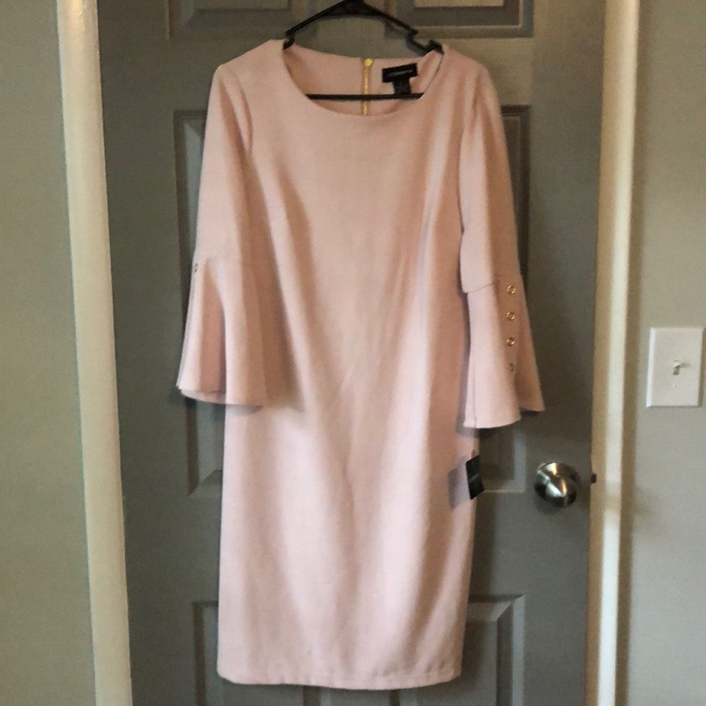 Light Pink Bell Sleeved Dress